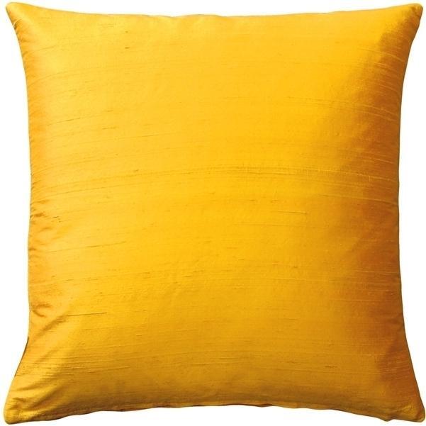 Pillow Decor - Sankara Deep Yellow Silk Throw Pillow 20x20