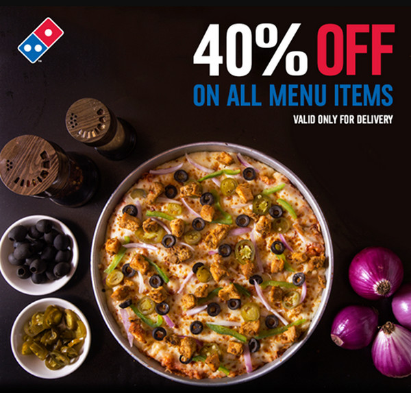 40 OFF Dominos coupon code