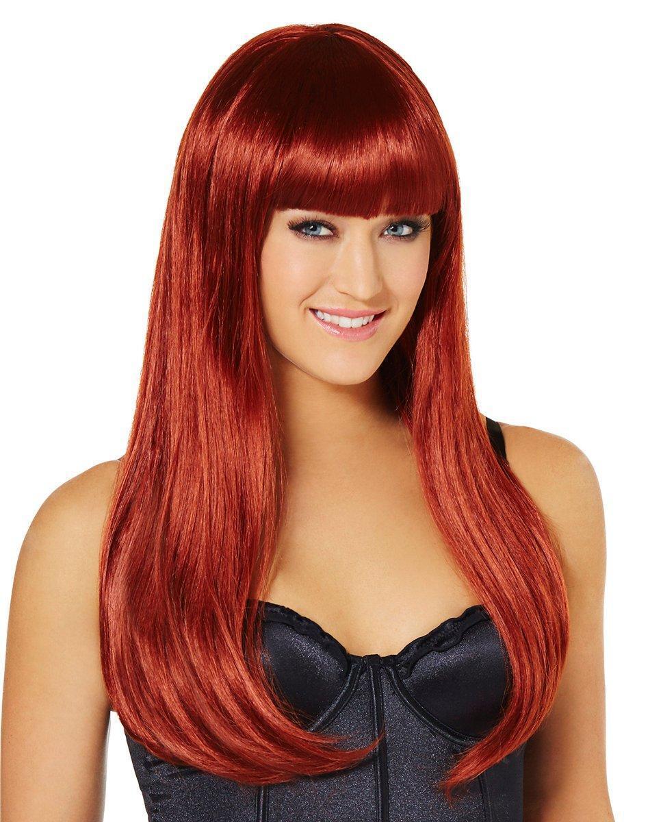 Long Auburn Wig with Bangs by Spirit Halloween