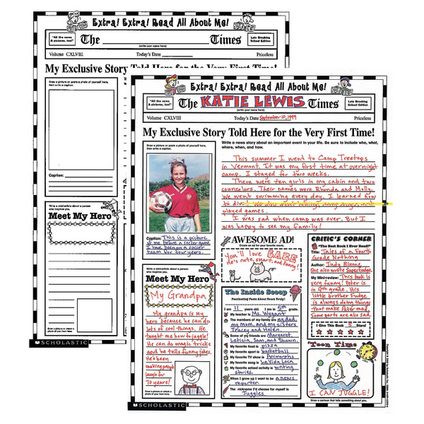 Scholastic Instant Personal Posters - Extra, Extra Read All About Me!
