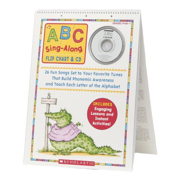 Scholastic ABC Sing-Along Flip Chart & CD - Theme/Subject: Learning - Skill Learning: Alphabet, Phonemic Awareness, Letter Recognition - 1 / Set