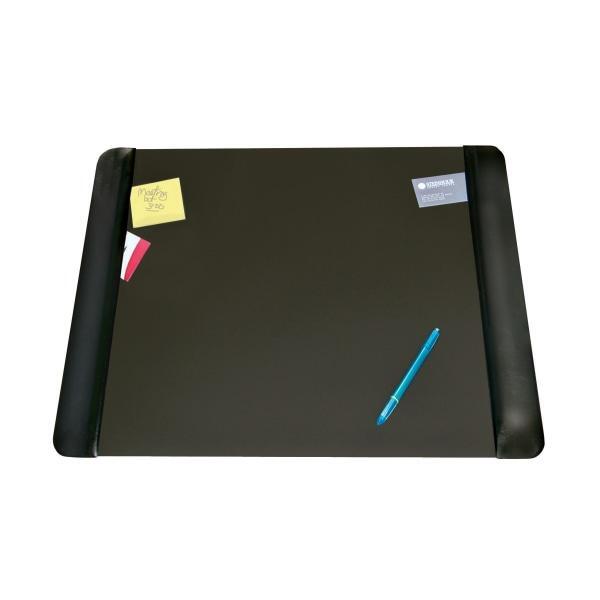 Artistic Matte Black Executive Desk Pad - Rectangle - 24" Width x 19" Depth - Foam - Vinyl - Black