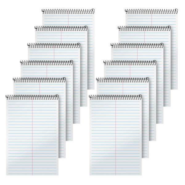 TOPS Second Nature Steno Books, 6" x 9", Gregg Ruled, 80 Sheets, White, Pack Of 12