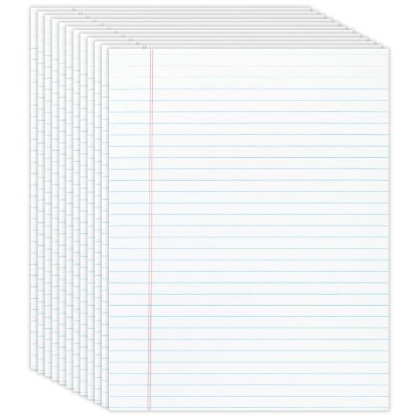 Office Depot Brand Glue-Top Legal Pads, 8 1/2" x 11", Legal Ruled, 50 Sheets, White, Pack Of 12 Pads