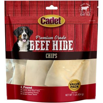 Cadet Rawhide Natural Flavor Chips for Dogs 1-lb