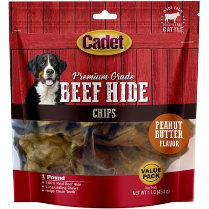Cadet Rawhide Peanut Butter Chips for Dogs 1-lb