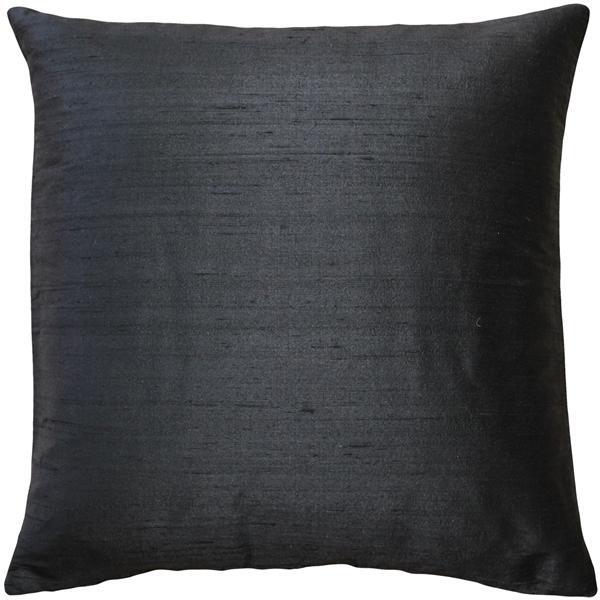 Pillow Decor - Sankara Black Silk Throw Pillow 20x20