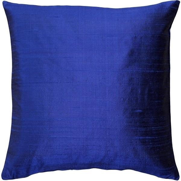 Pillow Decor - Sankara Ink Blue Silk Throw Pillow 20x20