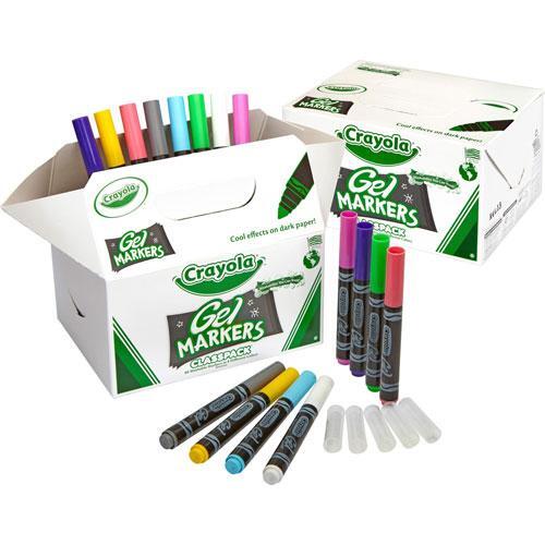 Crayola Washable Gel FX Classpack Markers, Eight Assorted Colors,
