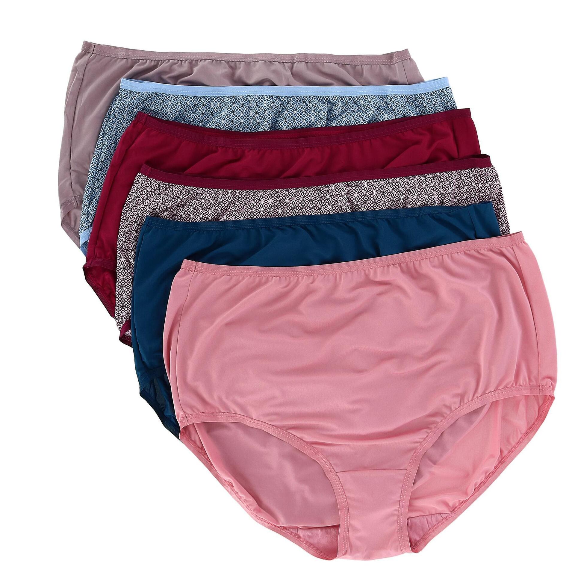 Fruit of the Loom Women's Microfiber Brief Underwear (6 Pack) - Multi