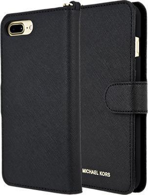 Saffiano Leather Folio Case for iPhone 8 Plus/7 Plus - Black