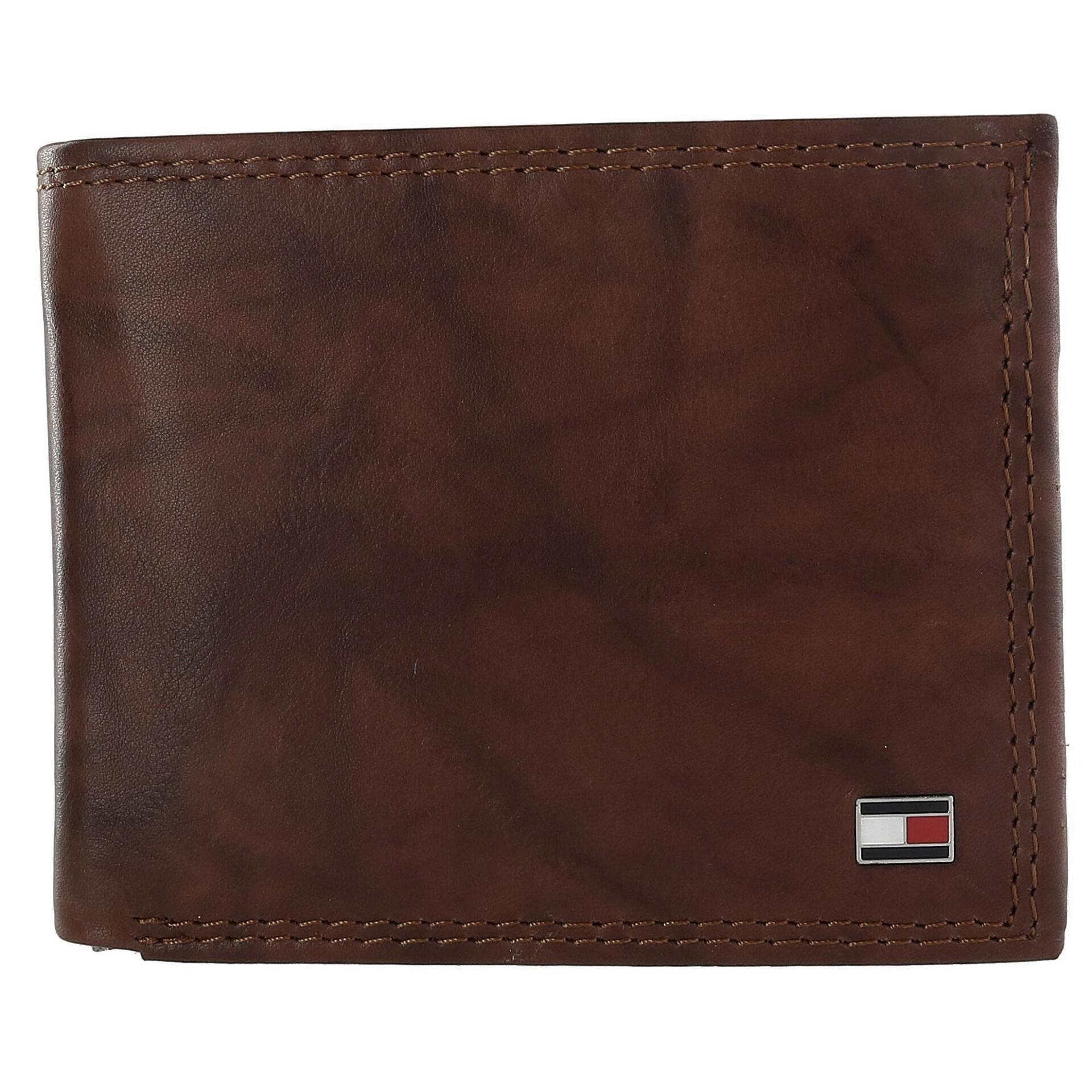 Tommy Hilfiger Men's Leather Huck Traveler Passcase Bifold Wallet -