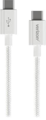 USB-C to USB-C Braided Charge-and-Sync Cable - White