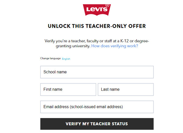 Levi's Teacher Discount