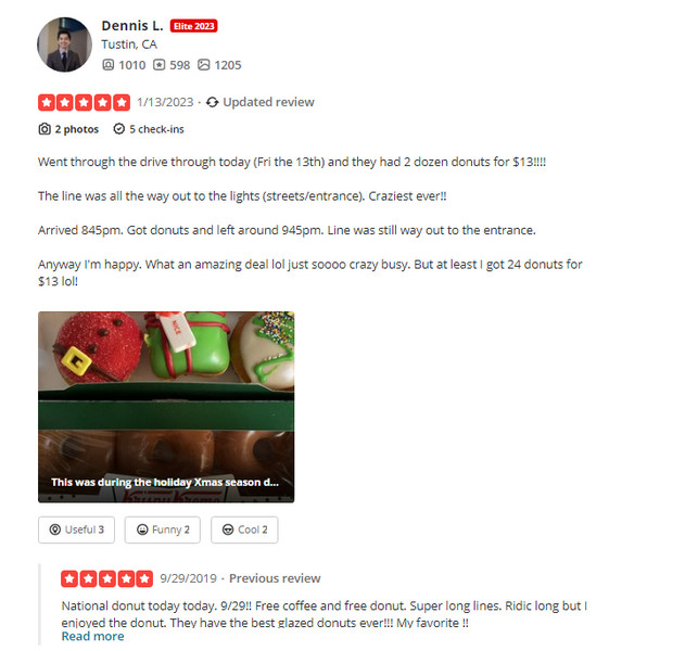 Krispy Kreme 2 dozen $13 Reviews