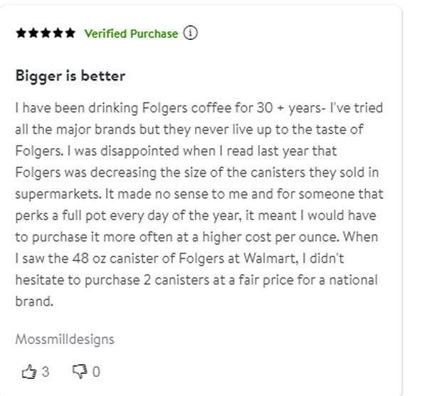 Walmart Folgers Coffee Reviews