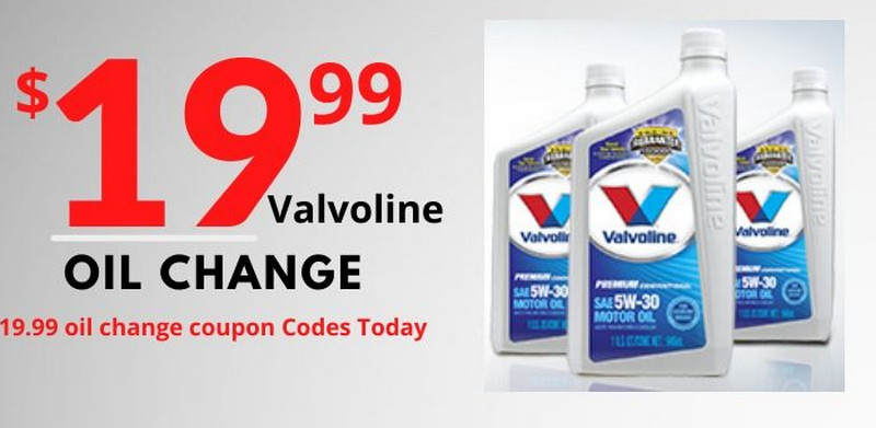 Valvoline $19.99 Oil Change Coupon