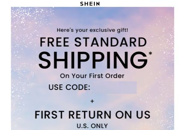 shein free shipping code no minimum