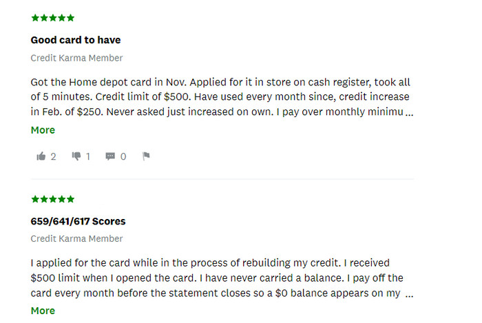 Home Depot Financing Reviews