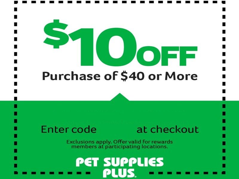 Pet Supplies Plus $10 OFF $40 Coupon