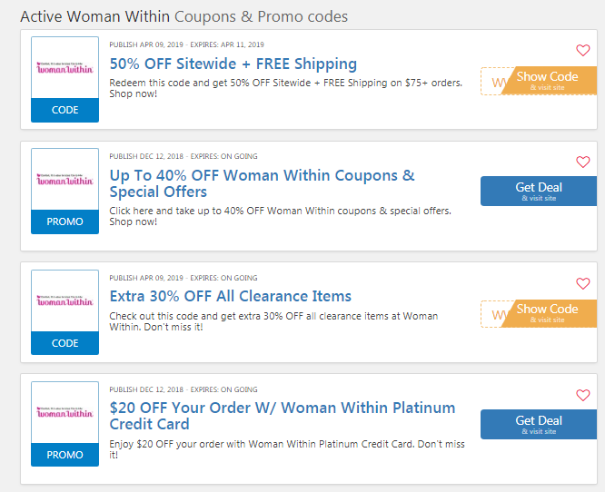 Woman Within Coupon Codes 50 OFF and Free Shipping 2020