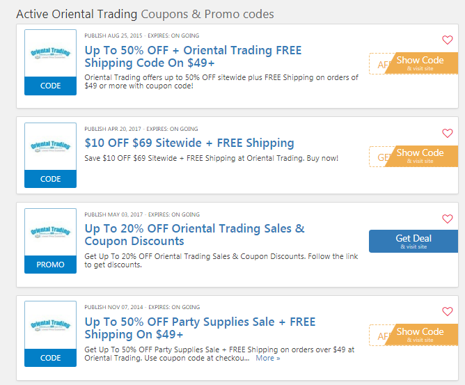 Get Oriental Trading Promo Codes & Coupons New Coupon Images PromoWalls