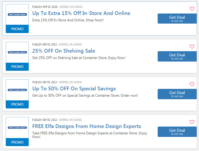 Container Store Coupon 20 Printable Promo Code & Deals