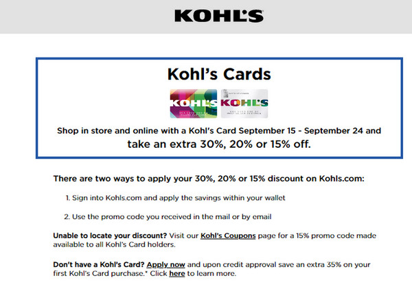 Kohls 40% Off Mystery Code Today - wide 6